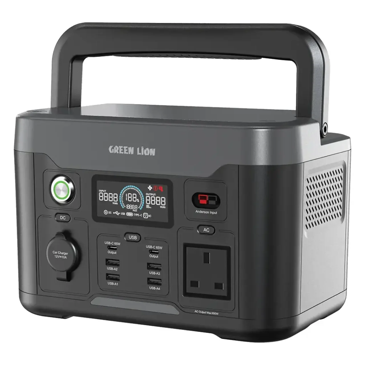 پاور استیشن 600 وات گرین لاین مدل PGX600 ظرفیت 12000 میلی آمپر بر ساعت
