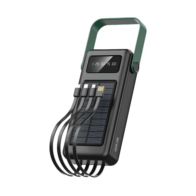 پاوربانک خورشیدی گرین لاین مدل Solar Max ظرفیت 30000 میلی‌آمپرساعت
