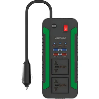مبدل برق و شارژ داخل خودرو 300 وات گرین Green spark 300 power inverter